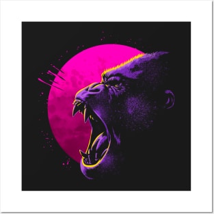 Purple Gorilla Posters and Art